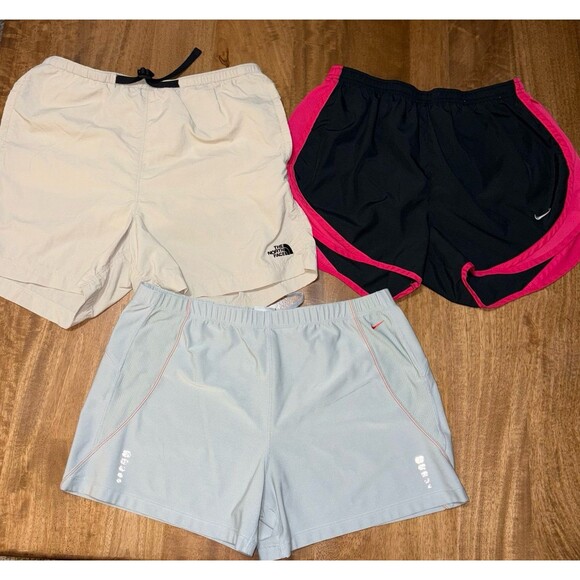 Nike Pants - Nike North Face 3 Athletic Shorts Bundle Womens Medium Black Gray Tan